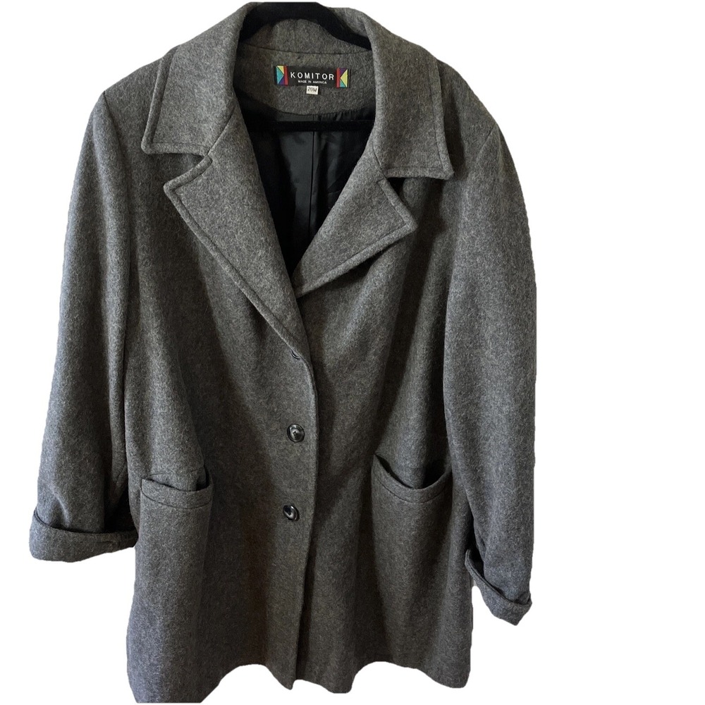 Komitor Vintage Women's Wool Mix Coat Size 20w